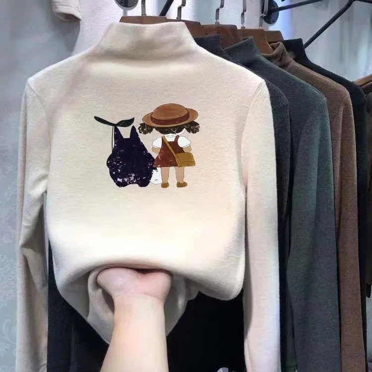 中大童半高领打底衫秋冬新款内搭长袖T恤男女童宝宝德绒保暖上衣