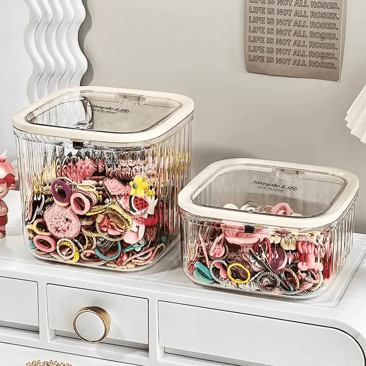 创意大眼桌面垃圾桶家用大容量儿童发饰发圈收纳盒简约实用整理盒