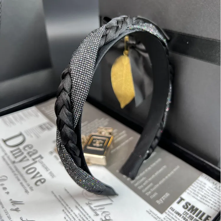 叶之秋高品质璀璨星空编织麻花高颅顶压发发箍高级简约百搭发箍