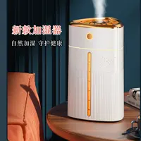 新款USB桌面大雾量加湿器卧室空气净化器双喷大容量便携式喷雾器