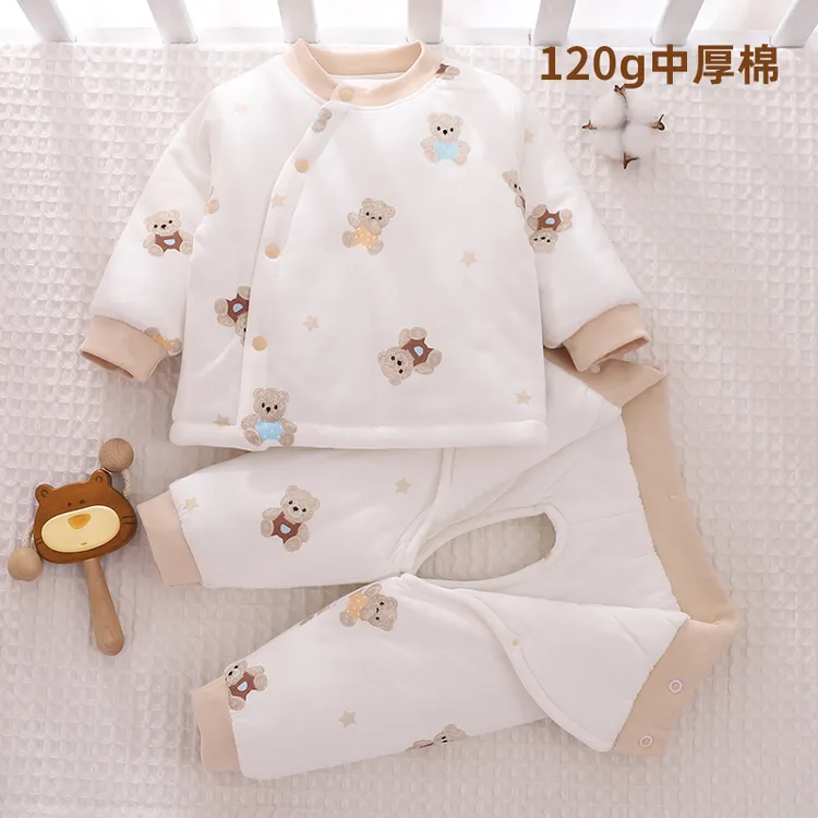 新生婴儿衣服秋冬棉衣套装刚初出生宝宝加厚冬季棉衣棉裤分体冬装