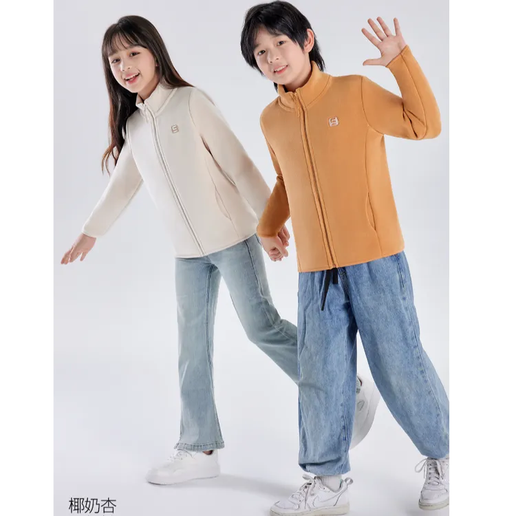 云感绒儿童新款男女保暖春秋冬防风时尚爆款休闲立领大童