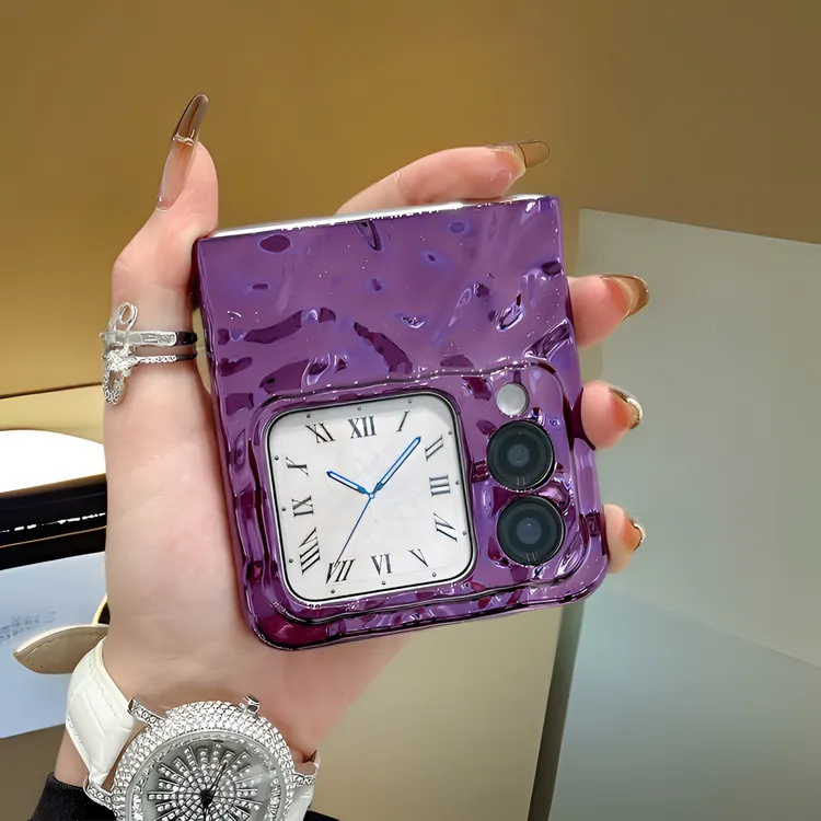 适用华为novaflip手机壳新款折叠屏高级褶皱全包简约女款个性创意