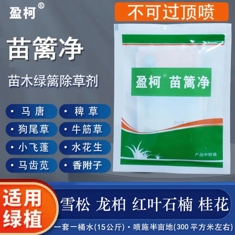 盈柯苗篱净苗木除草剂封闭剂园林绿篱小苗灌木防除阔叶尖叶杂草