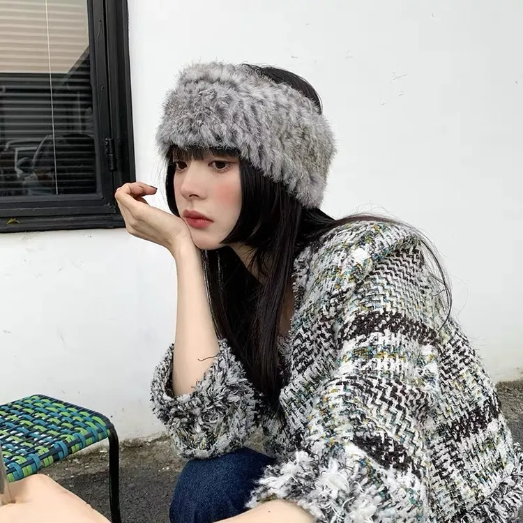 【轻奢发带】网红毛绒发带秋冬保暖头饰发箍百搭头套秋冬护耳帽加绒