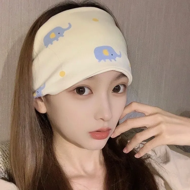 秋冬  纯棉加厚产妇月子发带网红头巾帽子孕妇透气产后护额包头巾