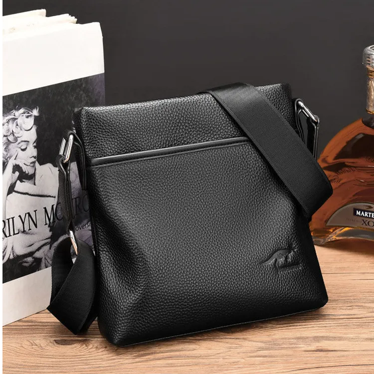 头层牛皮单肩包真皮商务休闲斜挎包男款背包男士挎包斜挎男生包包