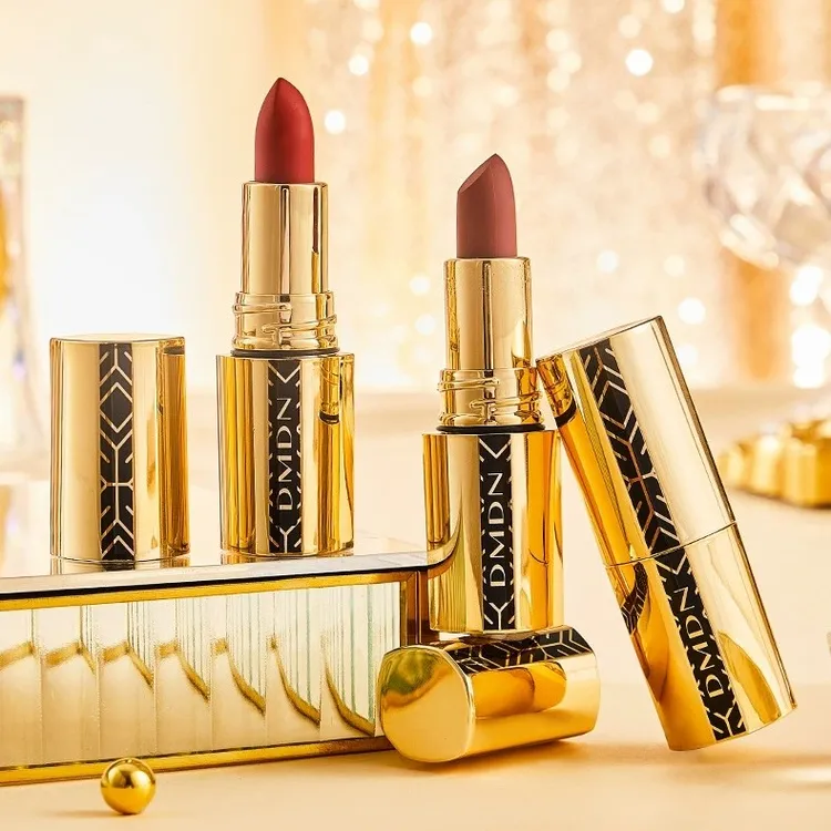 不易沾杯掉色口红DMDN防水柔雾哑光口红正红辣椒姨妈橘豆沙奶茶 