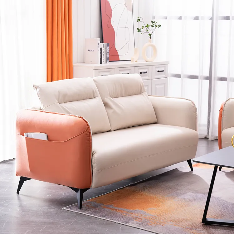 北欧沙发科技布店铺双人三人沙发客厅简约免洗沙发家用办公室书房