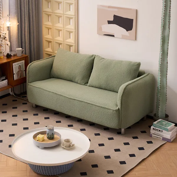 简约现代奶油风客厅阳台工作室沙发小户型双人三人公寓沙发服装店