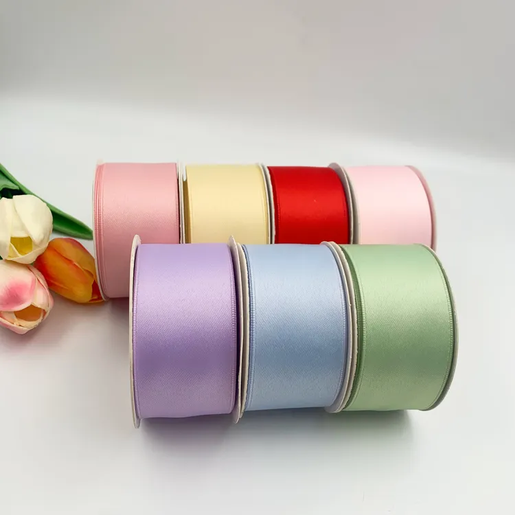 【小蚂蚁饰品】1/2.5/3.8cm 纯色棉带哑光高质量双面涤棉发饰