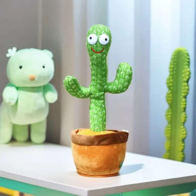 宝宝学说话会发光会唱歌会跳舞的仙人掌毛绒玩具生日礼物儿童机芯
