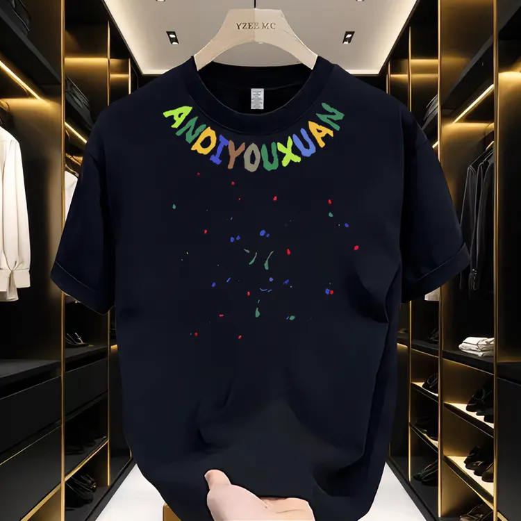 高品质短袖t恤男2024夏季新款宽松百搭美式潮牌半袖体恤衫ins男装