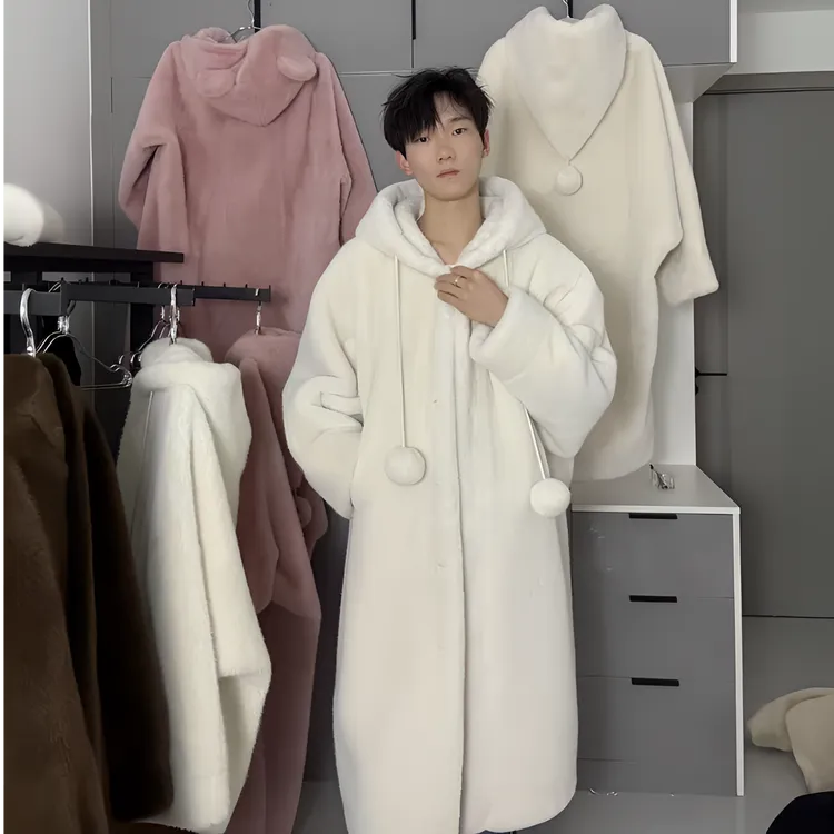 【主播同款】高版女款女巫帽连帽大衣冬季加厚保暖百搭皮毛一体秋冬