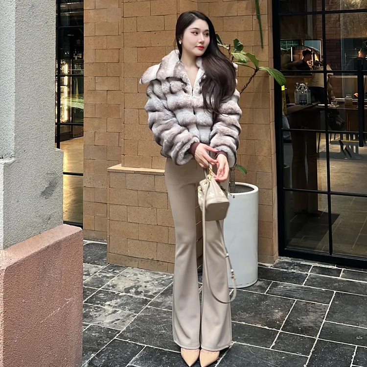 希野逸儿【韩女穿搭美腿裤】新款高腰显瘦显腿长微喇修身西装长裤女