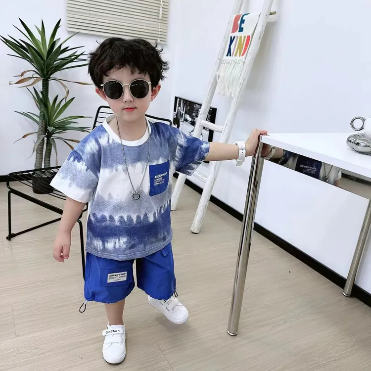 99125夏款男童休闲短袖套装