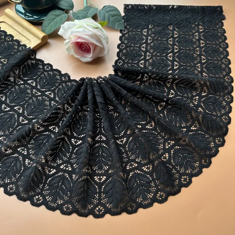 多款黑色弹性蕾丝花边衣服裙边下摆加长布料DIY抹胸手工蕾丝布料