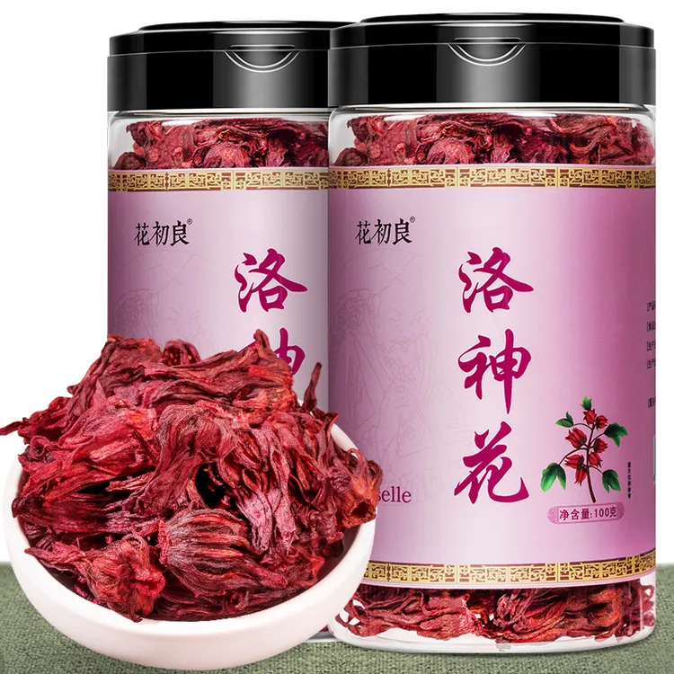 洛神花茶旗舰店官方正品云南新鲜玫瑰茄干花草茶可搭配陈皮玫瑰花
