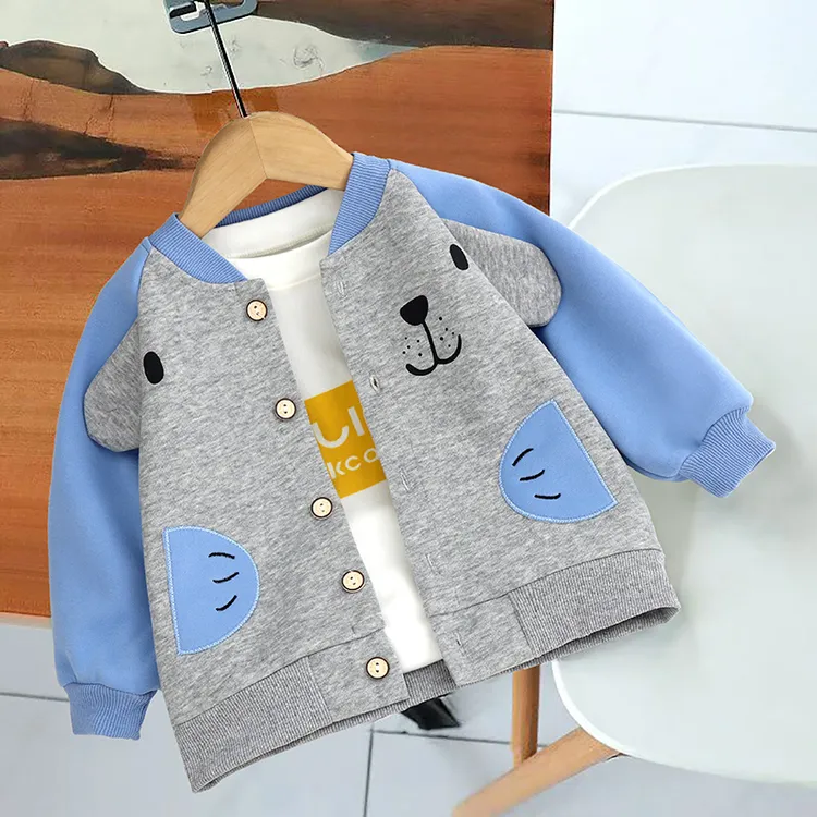 男女童外套宝宝开衫洋气一体绒婴儿加绒外套中小童开衫小男孩外套
