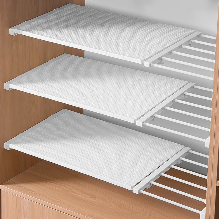 【免打孔安装】衣柜隔板分层置物架可伸缩免钉多层收纳架柜子分层架