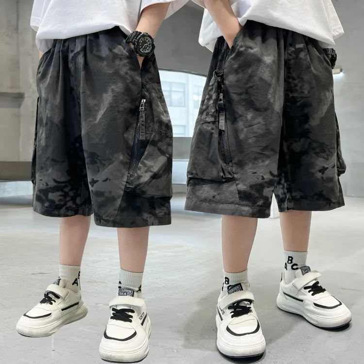 男童夏装短裤2025新款中大童夏季薄款迷彩裤子儿童夏款工装中裤潮