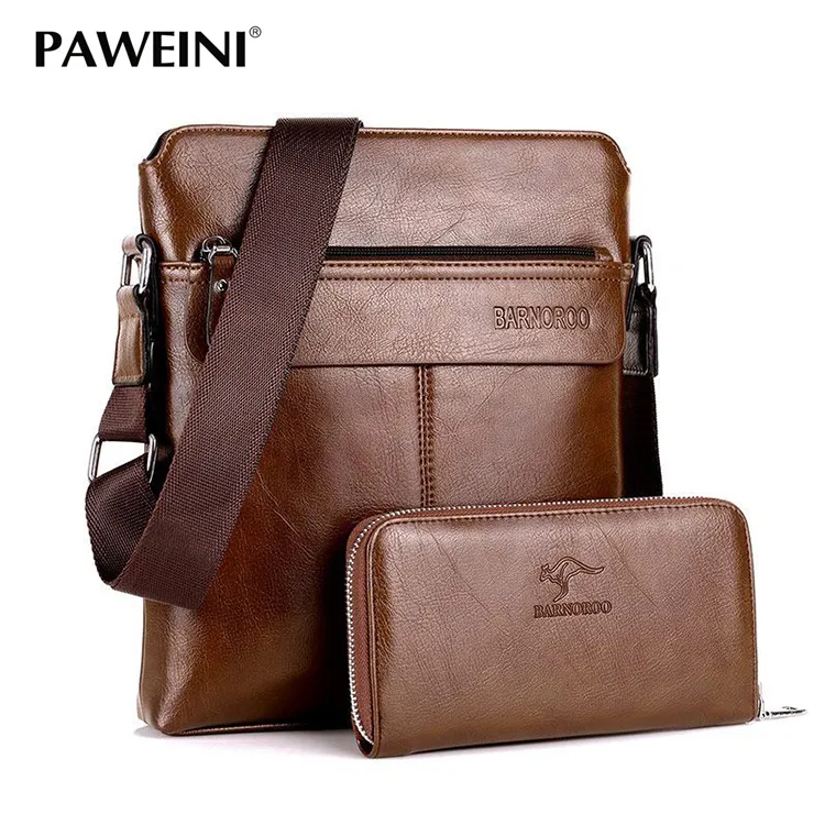 正品牛皮男包复古单肩斜挎包男士真皮包包商务休闲包竖款男式跨包