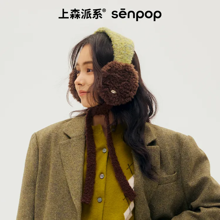 上森派系耳罩羊毛系带无骨耳包秋冬女保暖护耳耳套耳暖耳朵保暖罩