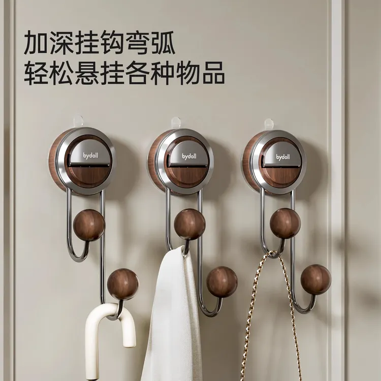 免打孔门后挂衣钩壁挂多功能强承重粘钩吸盘无痕吸盘挂钩