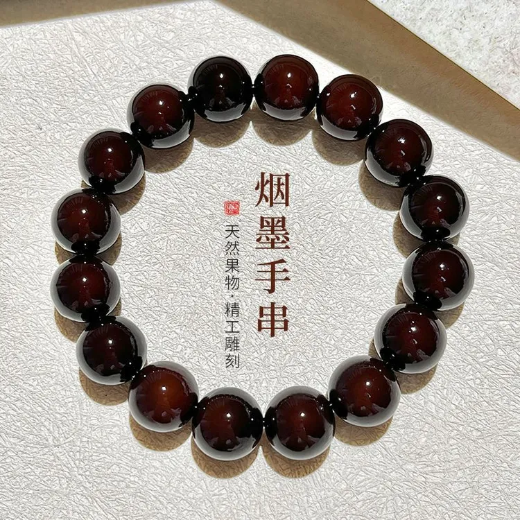 暗夜高冷色系菩提根手串盘串绕指柔甄选菩提学生文玩正品手持佛珠