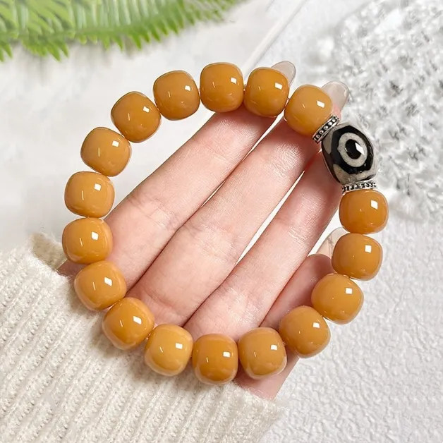 藏式菩提手串自然风化陈籽菩提根佛珠手持盘串绕指柔男士文玩手串