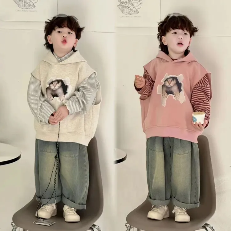 儿童服装新款洋气儿童韩版套装宝宝春秋季男孩男童马甲衬衫三件套