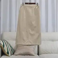 【4507】高品质原创设计浅卡色个性百搭半裙