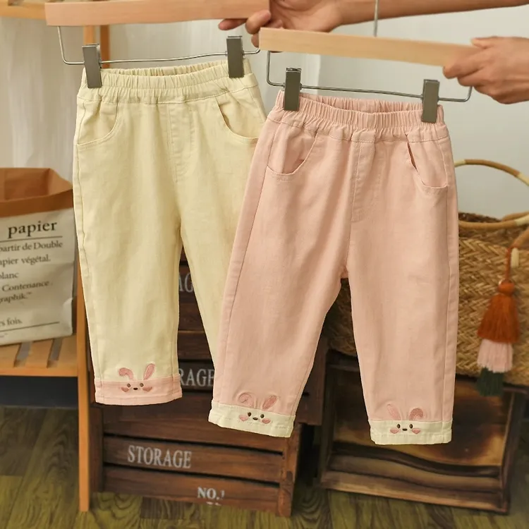 女童休闲裤2025秋装新款宽松秋宝宝裤子洋气时髦纯棉儿童长裤单裤