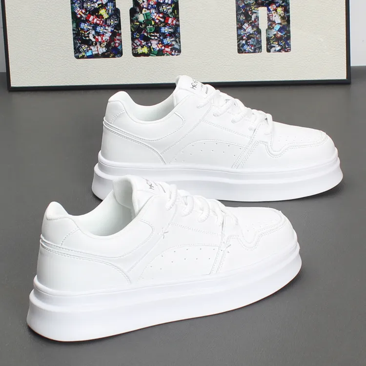 男士低帮潮流面包鞋2024秋季新款韩版厚底轻便休闲鞋增高百搭板鞋