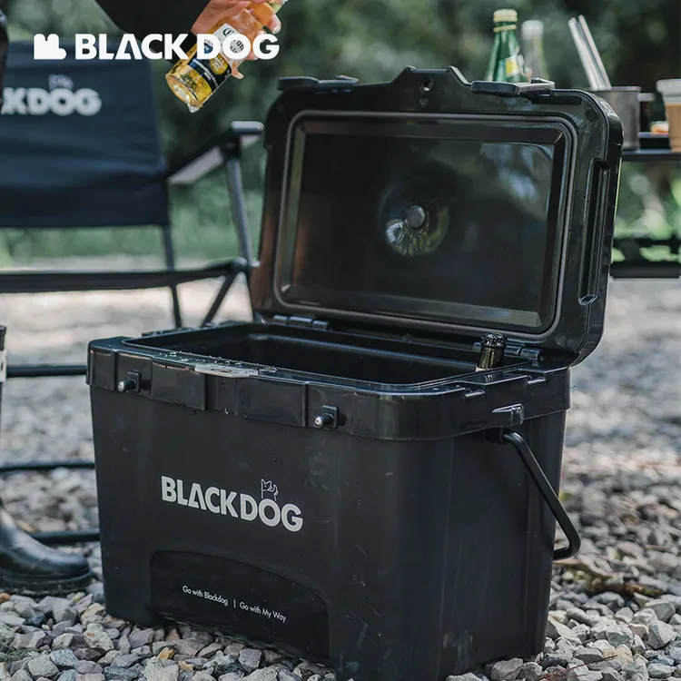 black dog黑化露营新品26L大容量露营PP保温箱户外露营野营派对