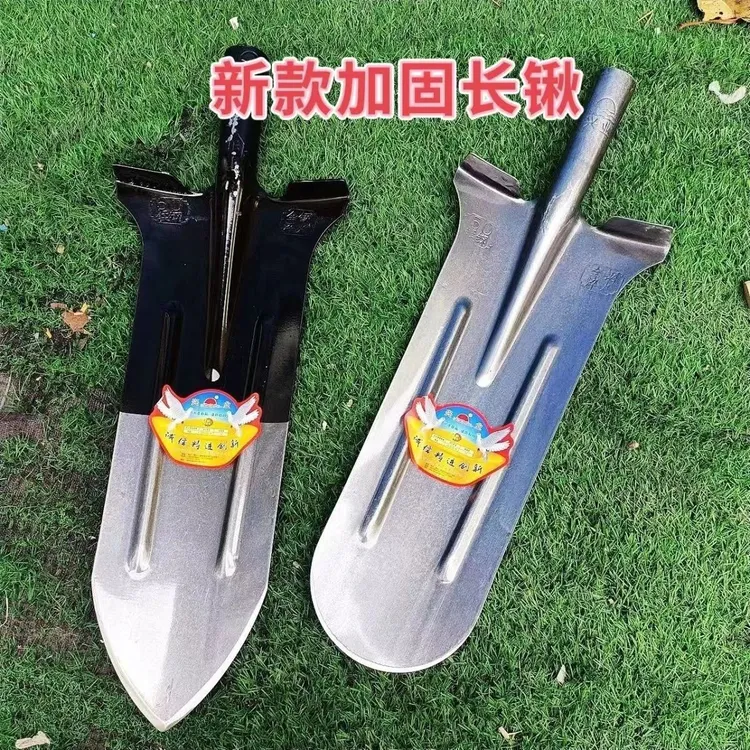 全钢尖铲多功能长挖树神器挖沟神器开沟新款加厚窄锹山药专用锹
