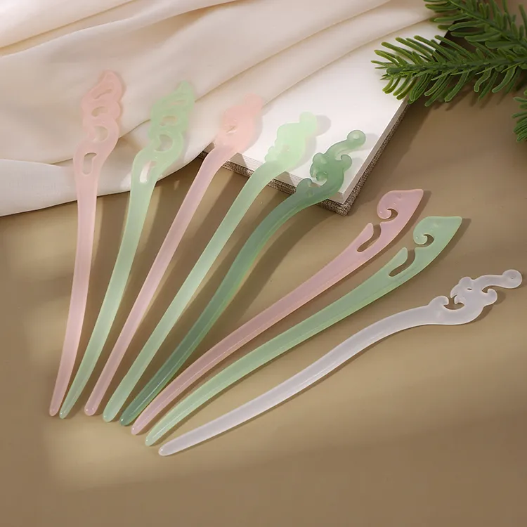 古风发簪醋酸板材盘发新中式汉服diy精雕配饰日常挽发古装发钗女