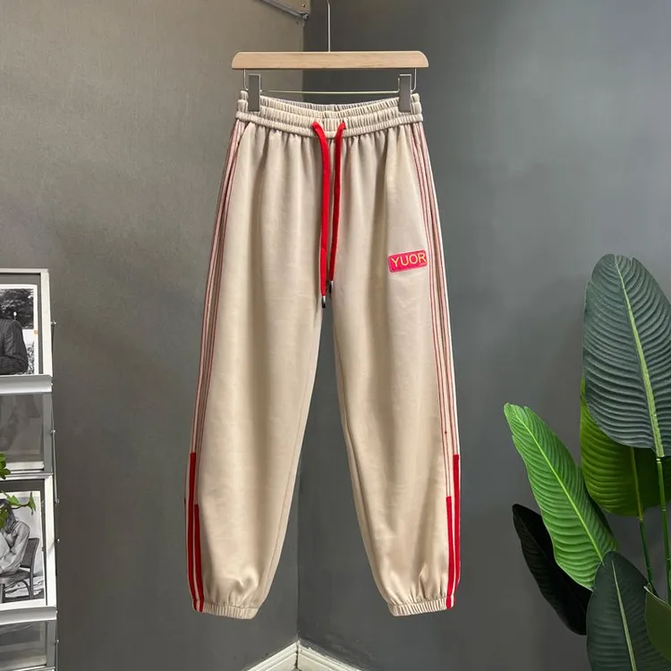 2025春秋秋季新款欧货潮牌卫裤女字母刺绣时尚贴布宽松运动休闲裤