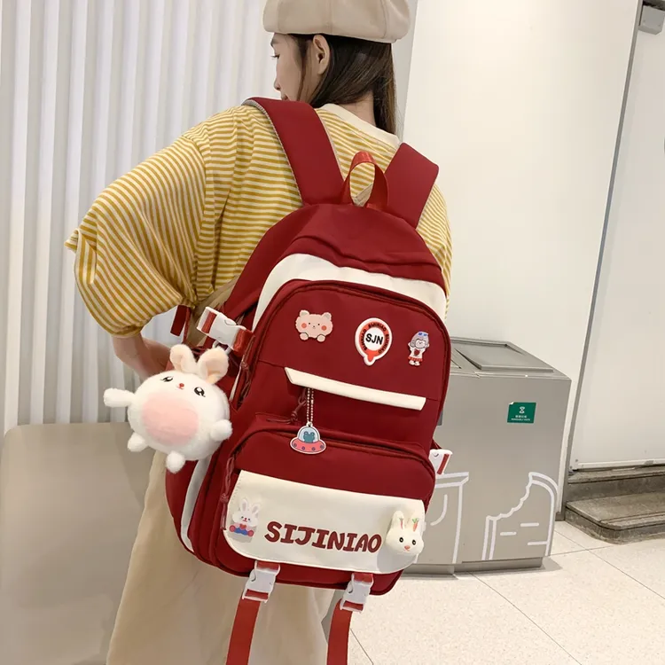 书包女小学生三到六年级背包简约初中生高中生女孩可爱儿童双肩包