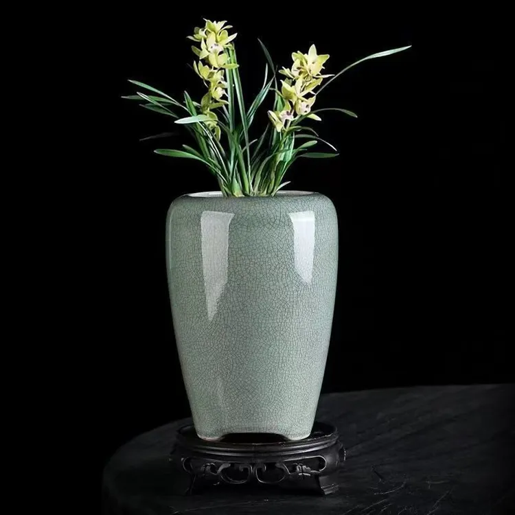 创意手工兰花专用花盆陶瓷高款飘枝桌面造景绿植六月雪盆栽简约盆