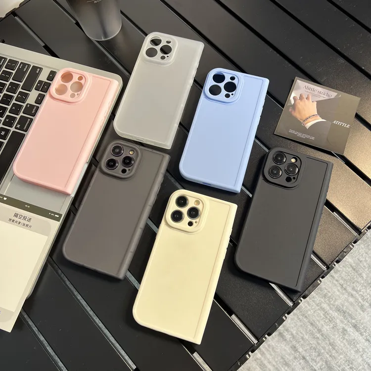 天书壳简约肤感适用苹果15手机壳极简精孔纯色iPhone13肤感硅胶14