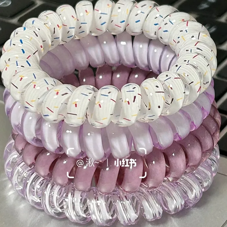 韩式高品质葡萄波点简约清新百搭弹力电话线发圈头绳网红爆款