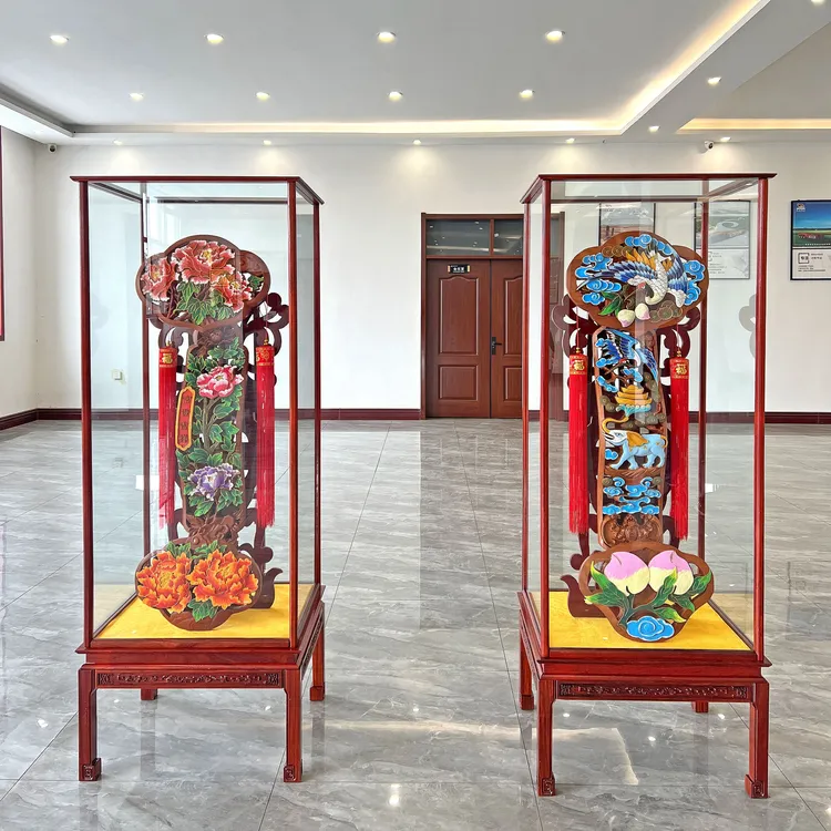 泰山鸿运阁桃木吉祥如意景泰蓝掐丝珐琅彩绘如意