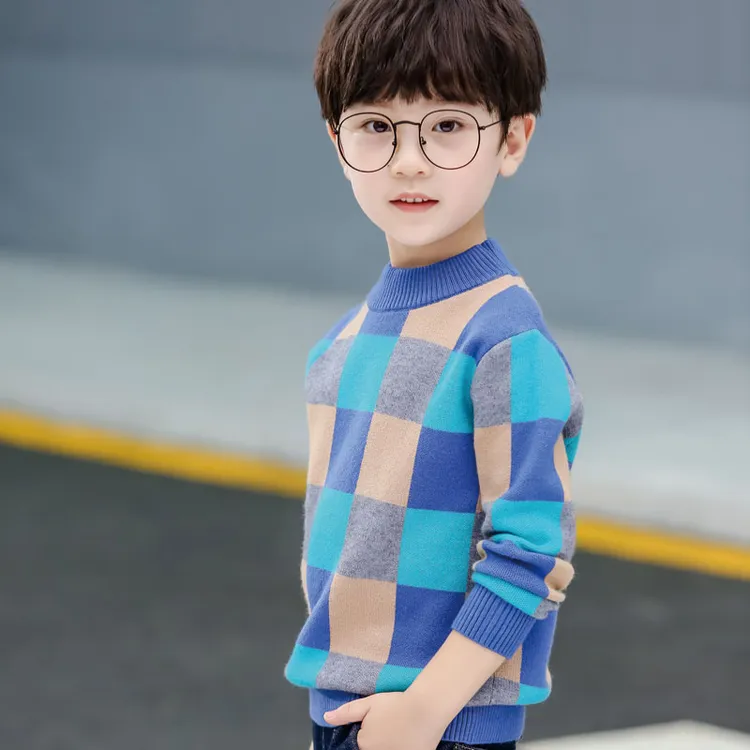 童装2025秋冬新款男童毛衣加绒打底衫中大儿童宝宝男孩套头衫洋气