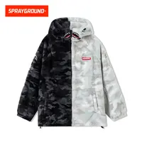 SPRAYGROUND鲨鱼嘴毛绒棉服外套保暖潮流休闲宽松情侣HD WE041110
