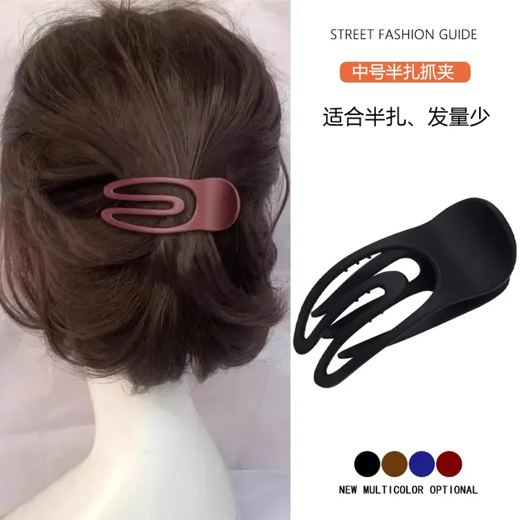 短发半扎发夹子头饰发夹后脑勺发量少2025新款抓夹鸭嘴夹女小发卡