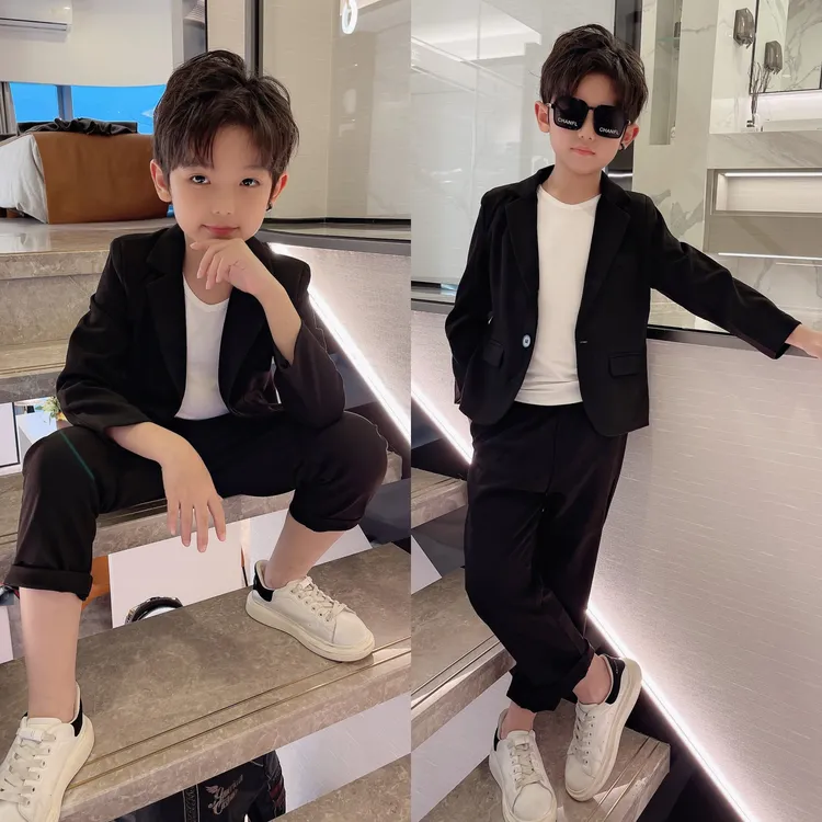 男童西装套装儿童春季帅气休闲小西服韩版主持人钢琴礼服潮童装