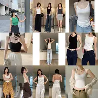 夏季新款休闲时尚随机洋气吊带/美背修身高腰无袖百搭性感辣妹