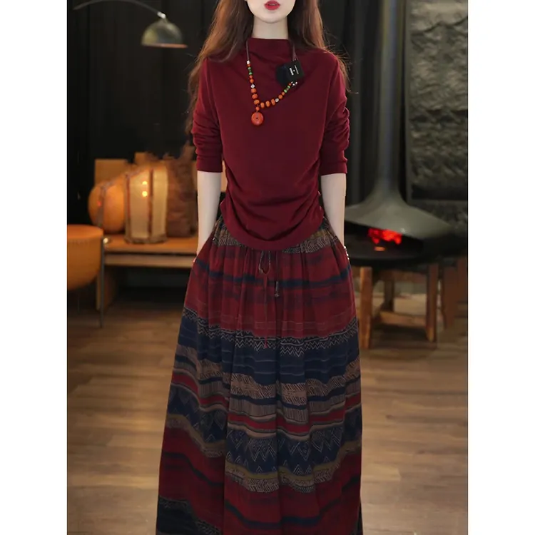 高端时尚洋气减龄套装女2025秋季新款气质宽松显瘦百搭毛衣两件套