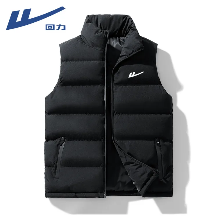 Warrior/回力棉马甲男秋冬新款时尚百搭立领坎肩加厚保暖背心外套